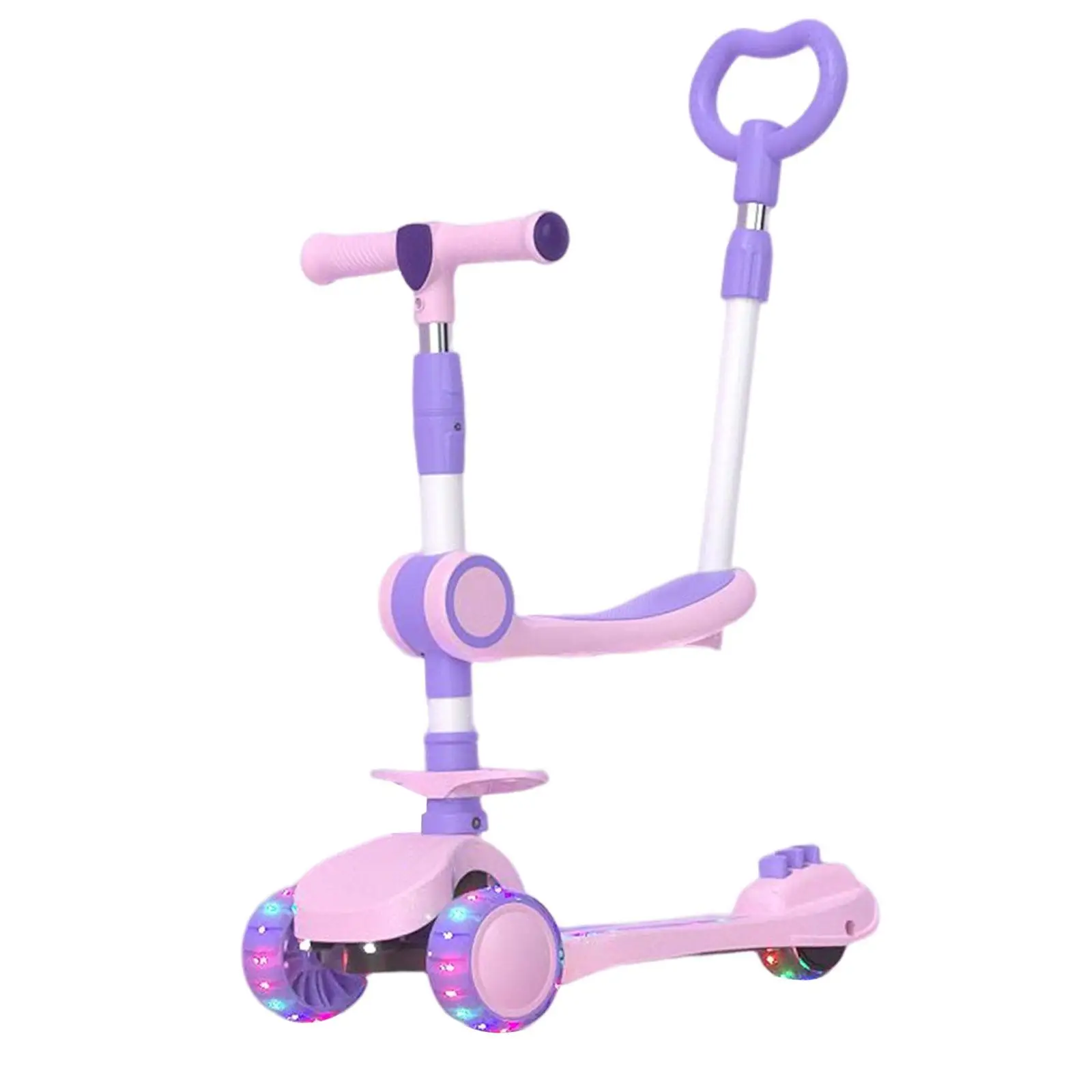 Kick Scooter 4 Level Adjustable Height Stable 2 to 12 Years Old Kids Scooter for Park Game Activity Patio Outdoor