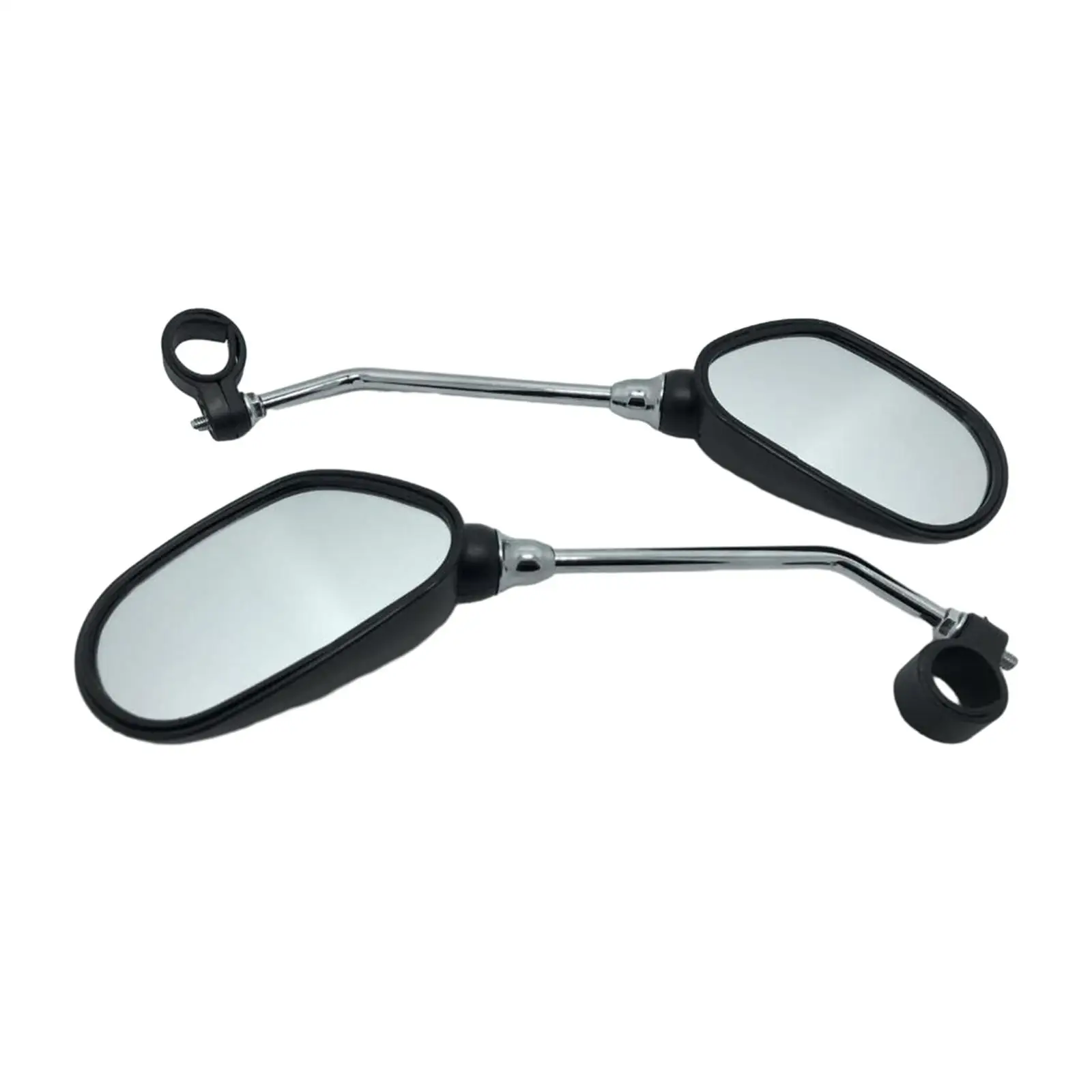 Bike Mirror Left and Right Safety Mirror Bicycle Rear View Mirror for Mountain Road Bike Motorcycle Electric Bicycle 2Pcs Black