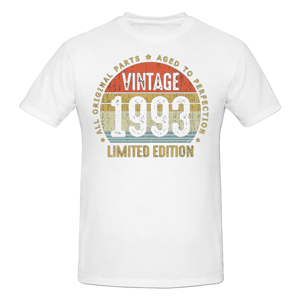 Neues Sommer T-Shirt Vintage alle Original teile geboren im Jahr T-Shirt Baumwolle Retro Geburtstags geschenk Kurzarm T-Shirt – Detail 3
