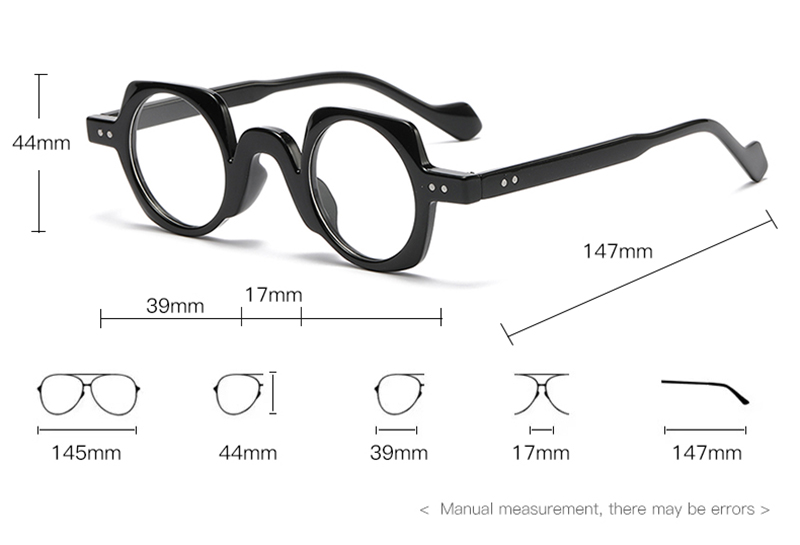 JNPCXI New Arrival Retro Round Punk Glasses for Men Clear Lens Fashion Glasses Frame Women Vintage Hexagon Decoration Male