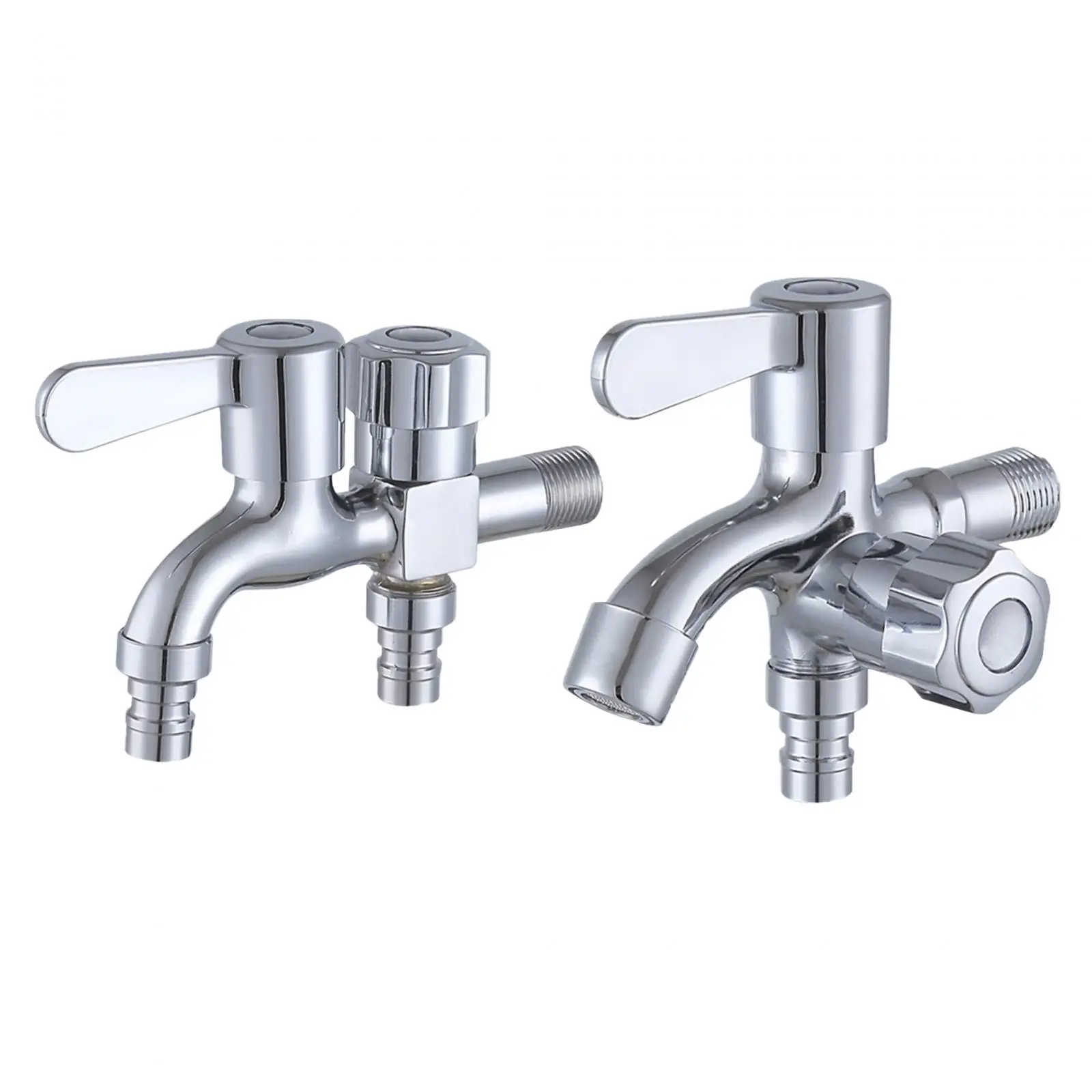 Washing Machine Water Faucet Sink Basin tap Double Spout Double Switch Bathroom