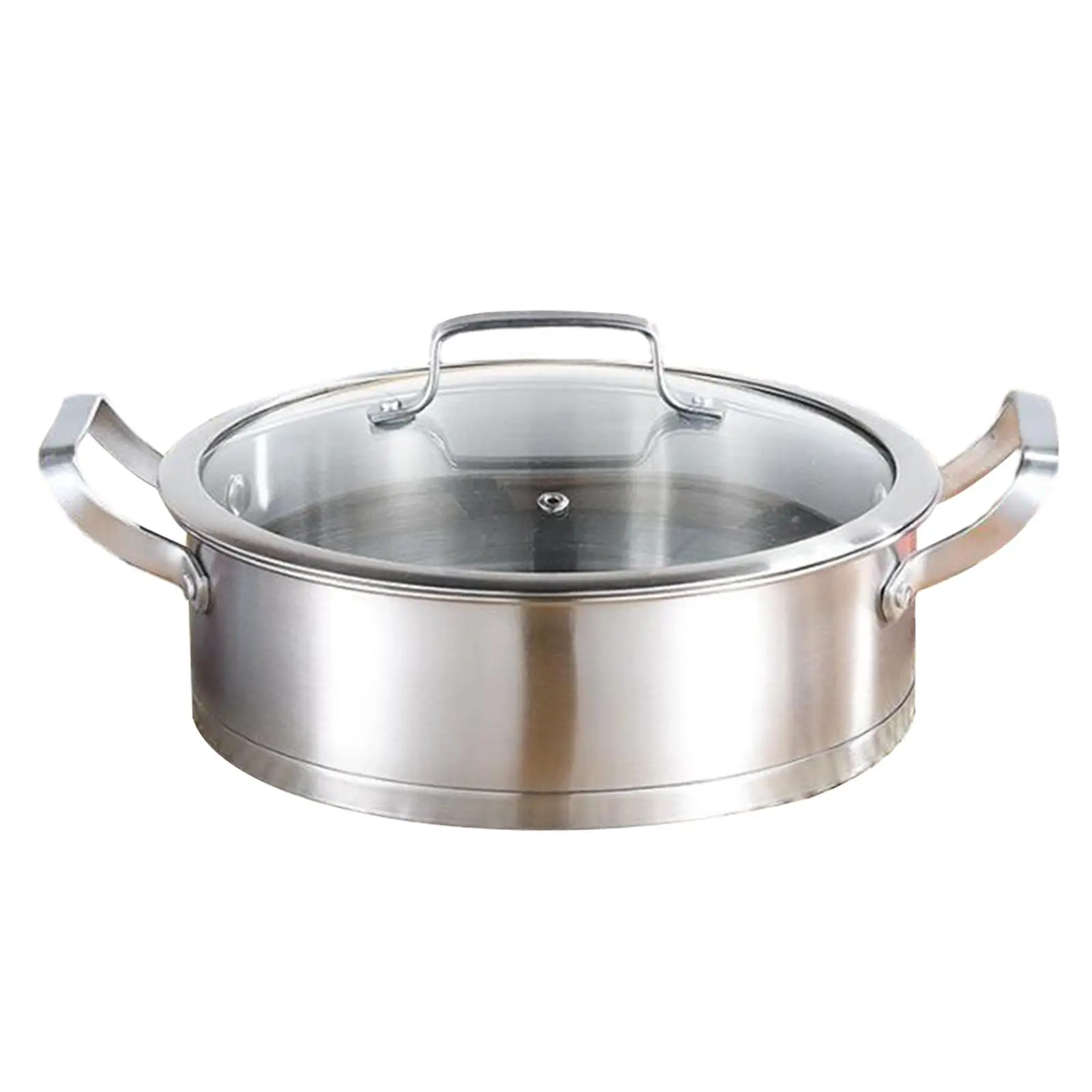 Stockpot Nonstick Pan Multipurpose Ergonomic Handle Cooking Pot Soup Pot Stainless Steel for Kitchen Bar Cafe Restaurant