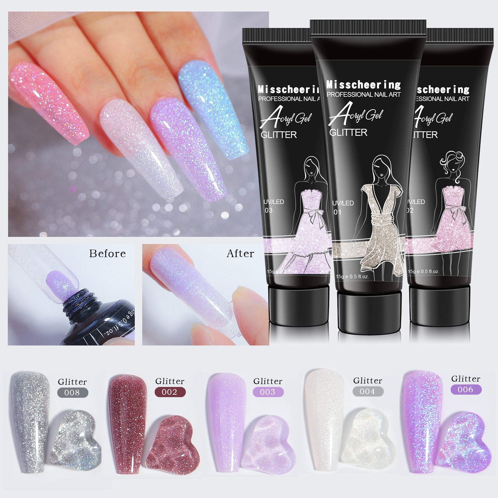 Best of 15ml Pearlescent Nail Art Extension UV Gel Acrylic Quick Building Glue Finger Tips Polish Gel Manicure Crystal Sequins Accessory Reviews & Tips