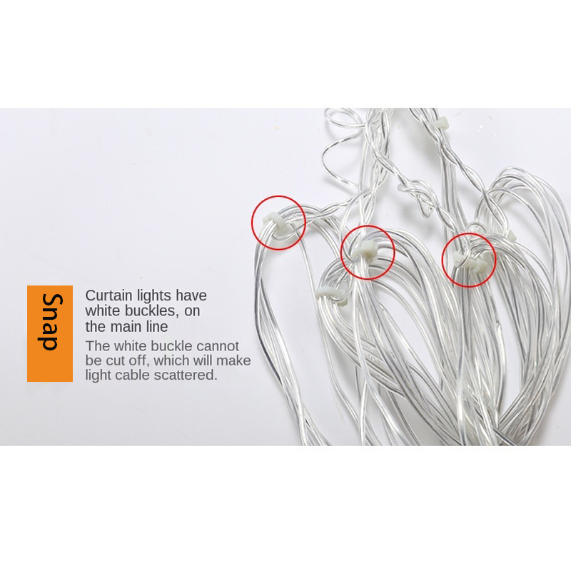 3.5M Christmas Snowflake LED String Lights Flashing Fairy Curtain Garland Lights Fancy Holiday Party New Year Decoration