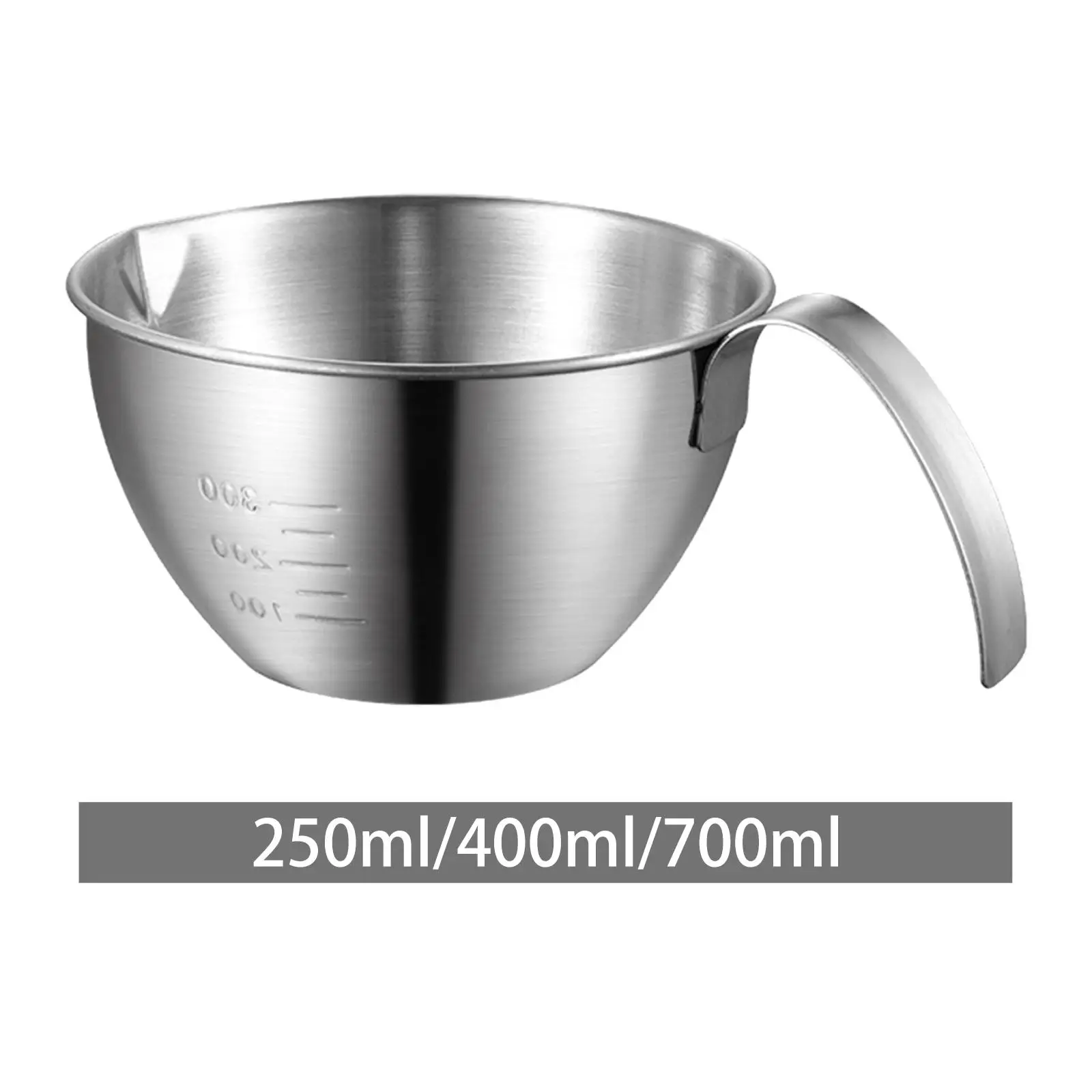 Mixing Bowl Space Saving with Scale with Spout Baking Accessory Metal Bowl for Food Storage Snacks Kitchen Prepping Baking