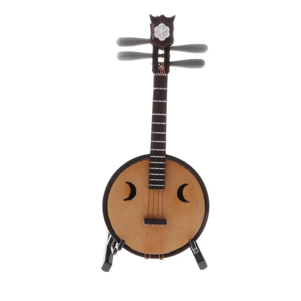 1/6 Wooden  Instrument Model Musical Miniature for Action Figure Decor