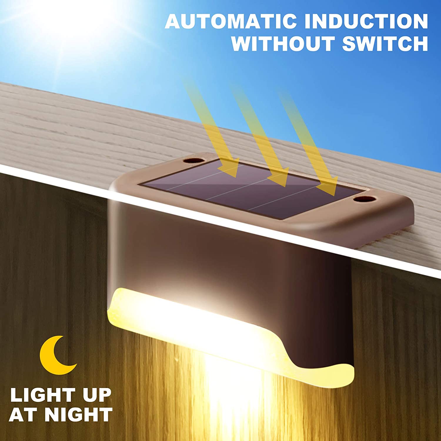 plataforma solar ilumina cargo da cerca luzes solares para etapa caminho das escadas da piscina do pátio conduziu luzes da plataforma luzes ao ar livre postas solares