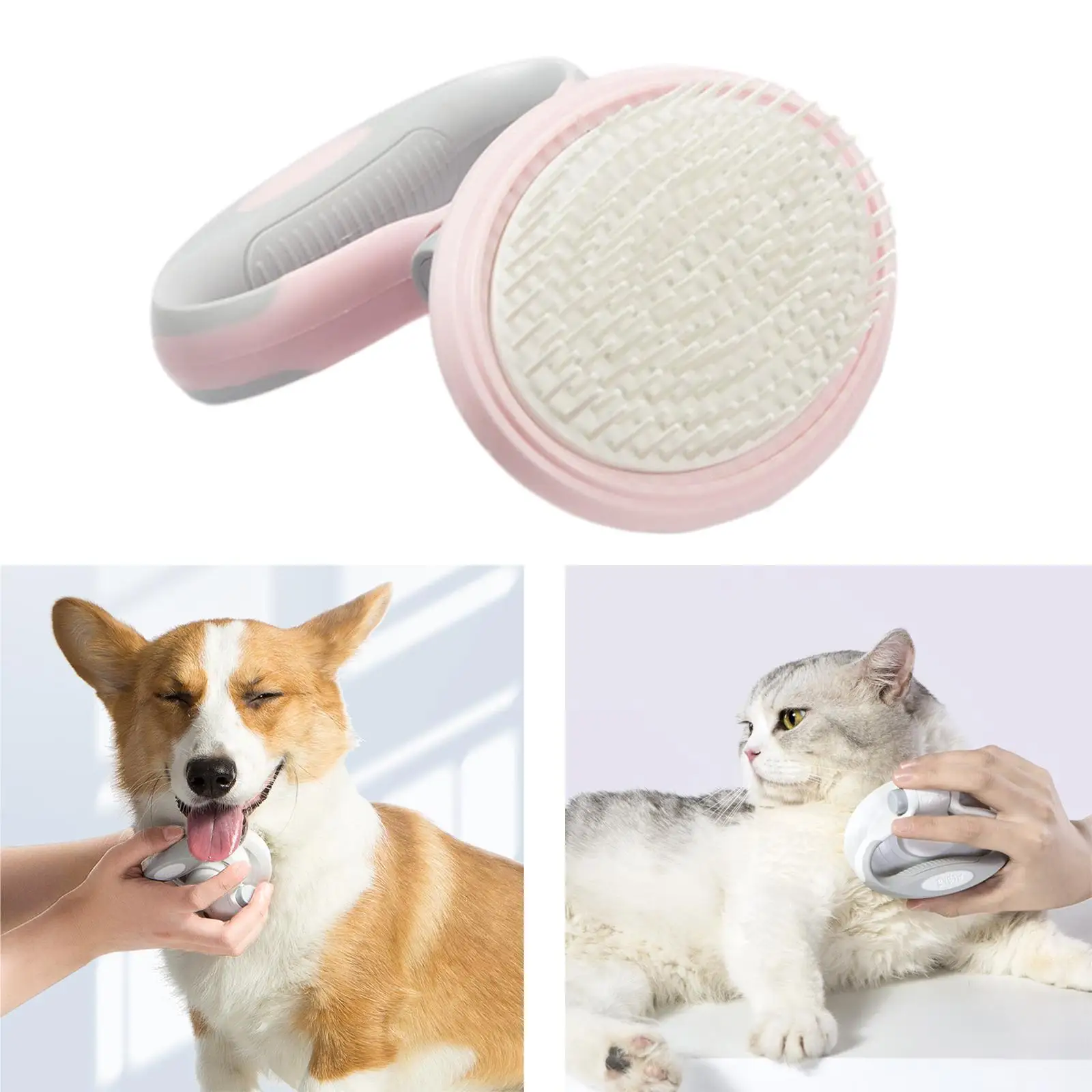 Cat Brush Grooming with Adjustable Handle for Dog Hair Washing