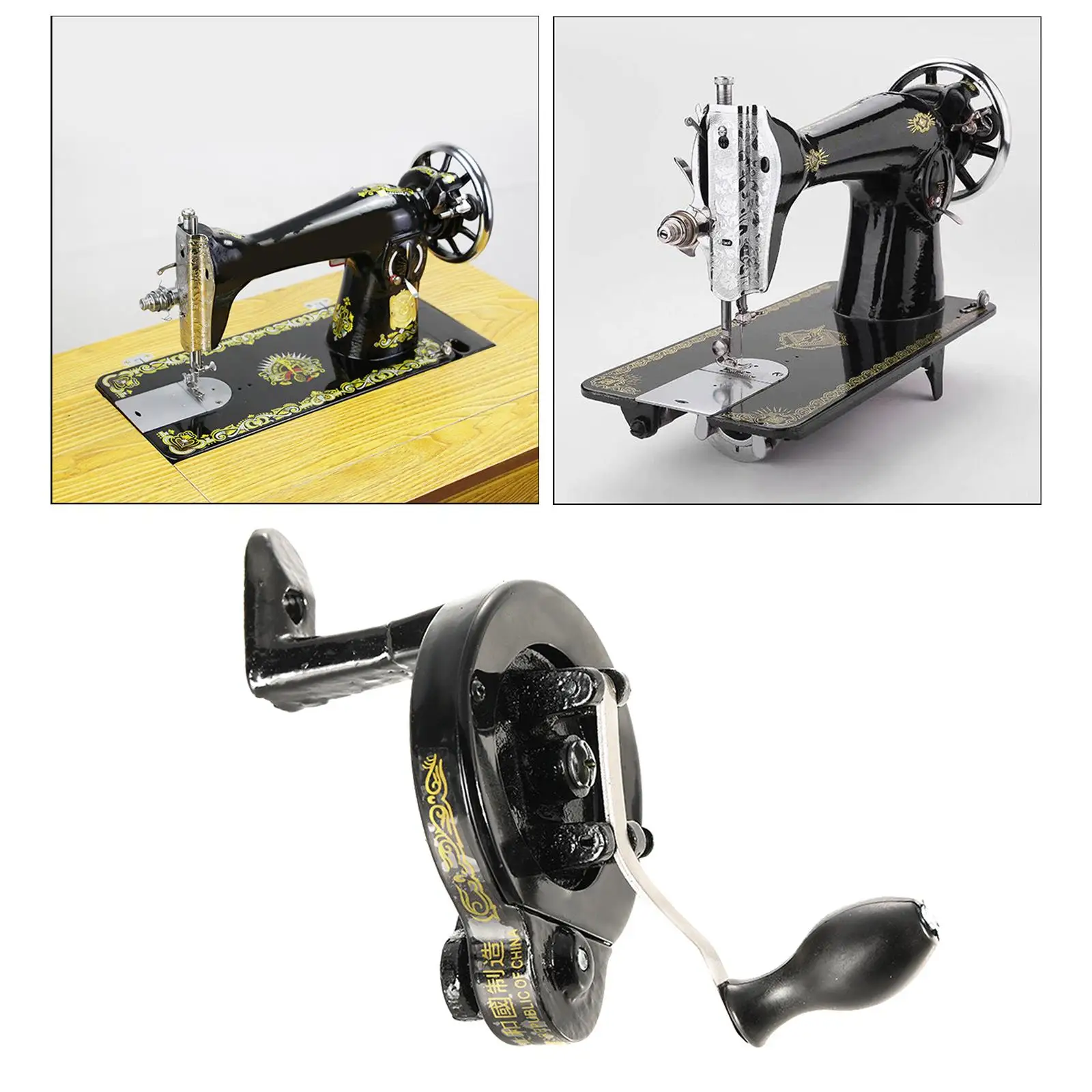 Metal Sewing Machine Hand Crank Handcrank Handle Replace Sew Accessory  Crafts Parts Tool Supplies for Old Sewing Machines