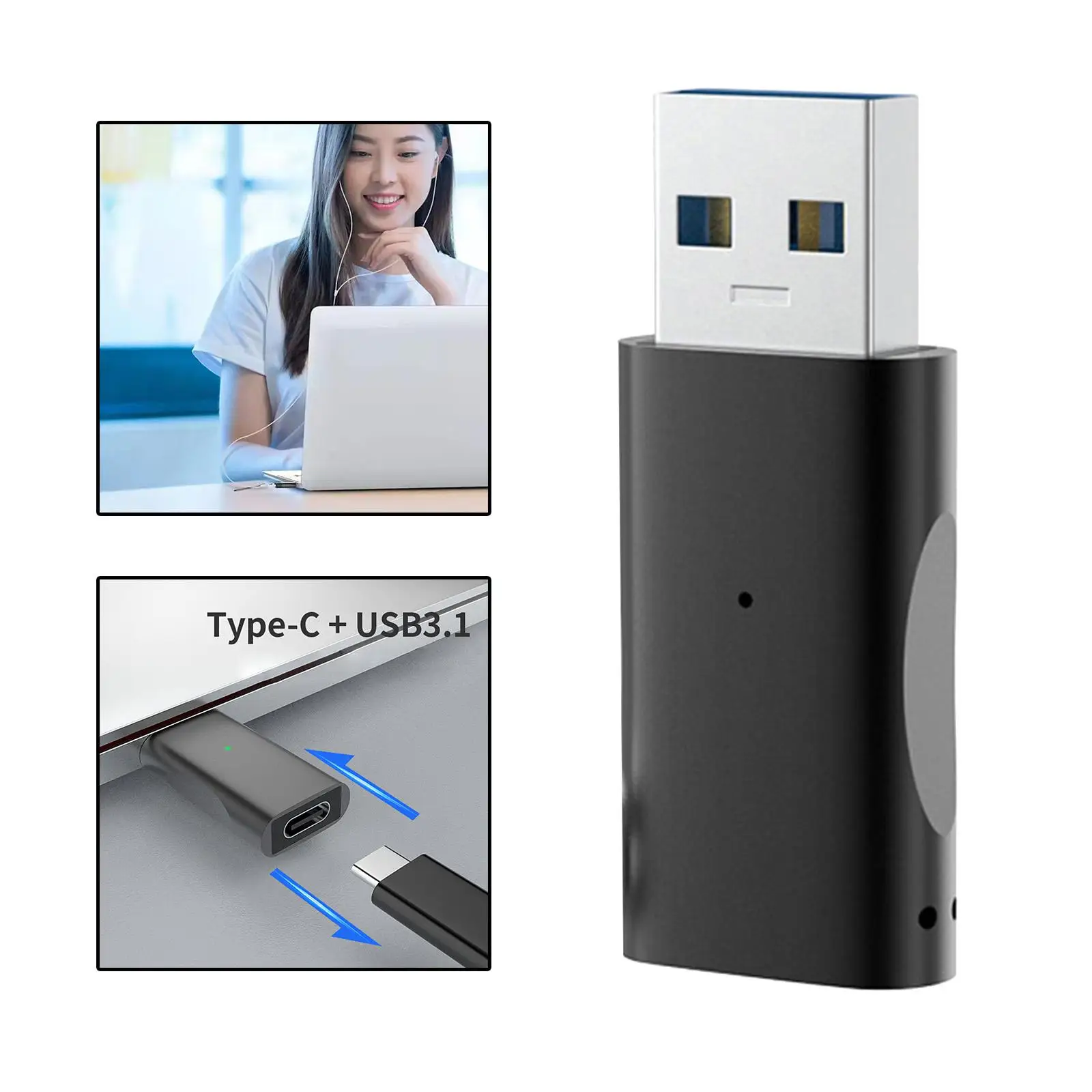 USB 3.1 Gen 2 Male to  Female Adapter Alloy Converter for Video Laptops Printer