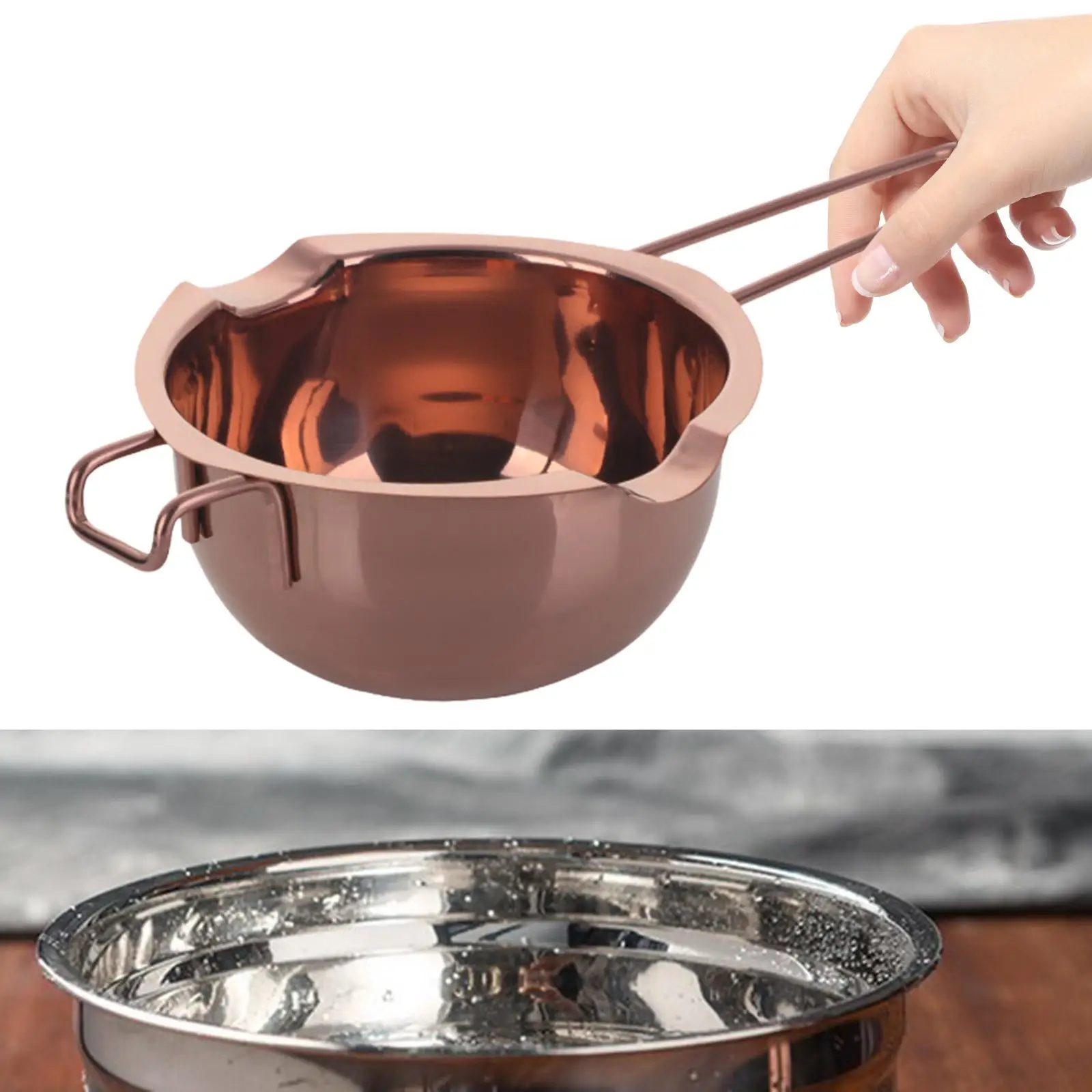 Stainless Steel Double Boiler Metls Pot 400ml for Melting Chocolate 13.4oz