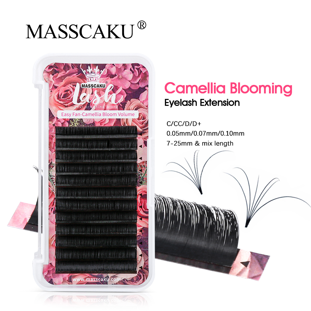 Best of MASSCAKU Camellia Eyelashes Extension Auto Fans Bloom Magnetic Easy Fanning Individual Beauty Lashes Reviews & Tips