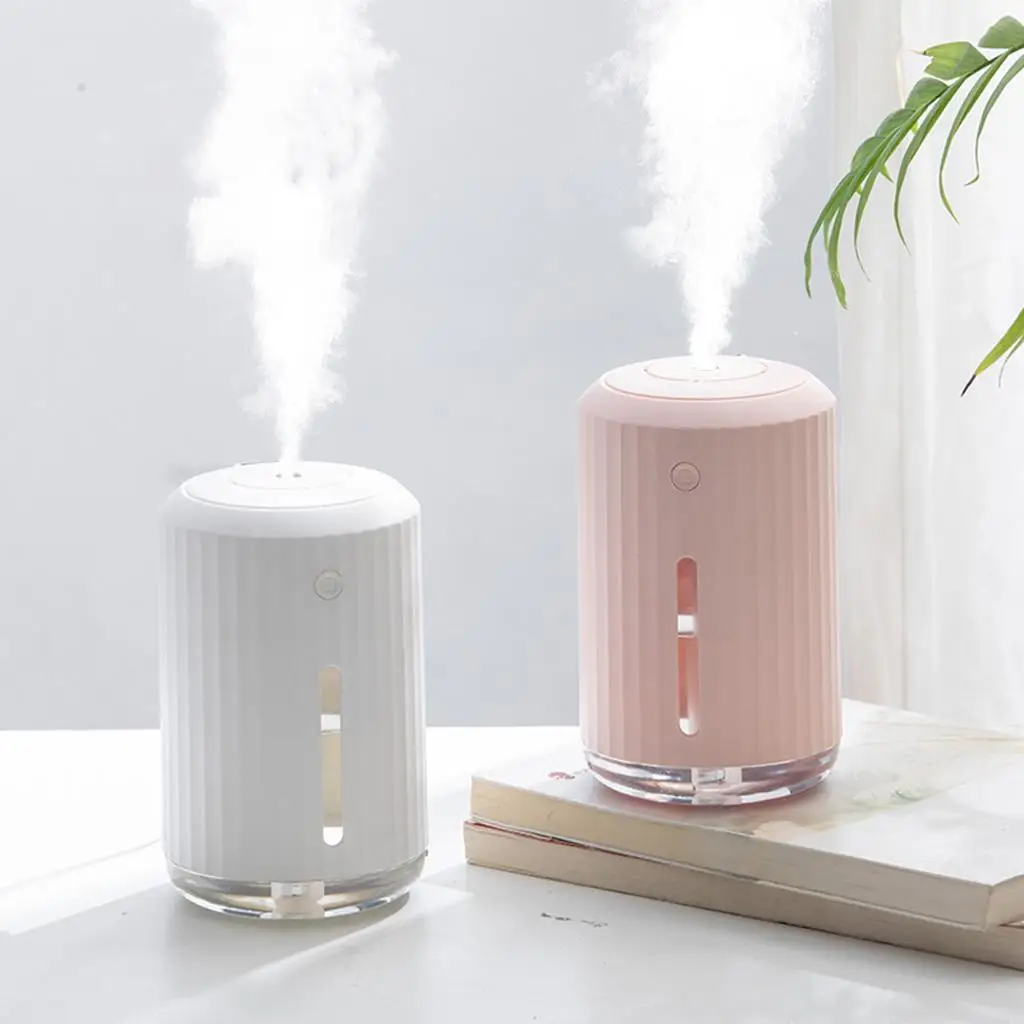 Portable Mini Humidifier, 320ml USB Cool Mist Humidifier Essential with Night Light, for Desk Bedroom Car Office Travel