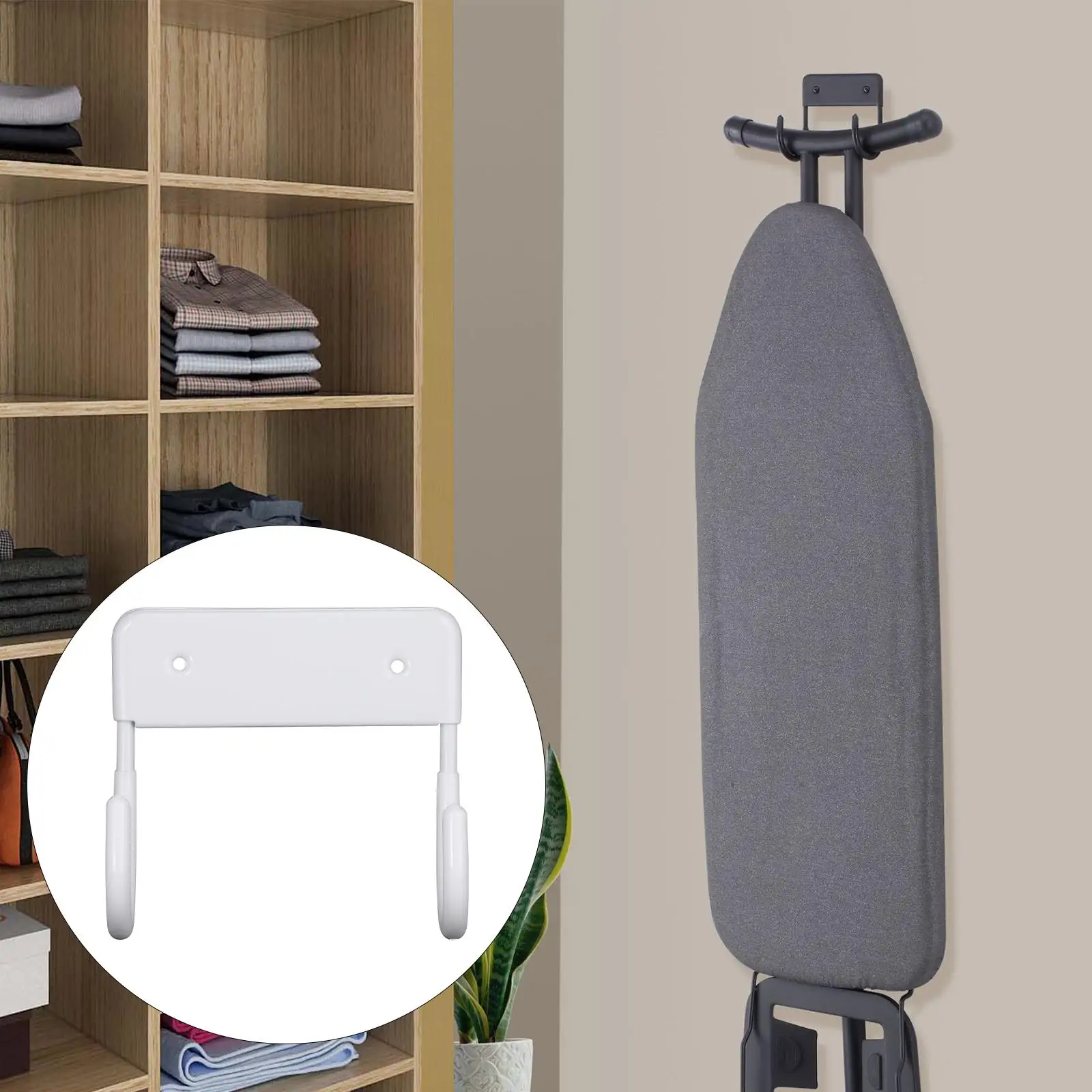 Small Ironing Board Hook Hook Removable Coat Hanger Laundry Wall Mount Ironing