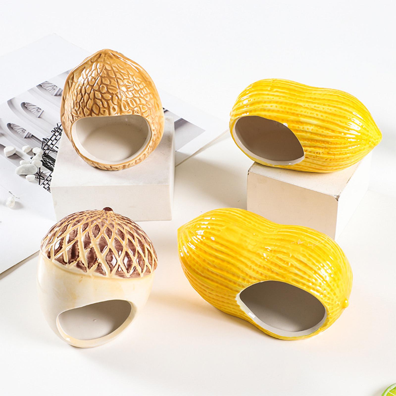 Cute Hamster Ceramics Nest for Summer Small Pet Cooling Shed House for Rats Guniea Pig Hamster Cages