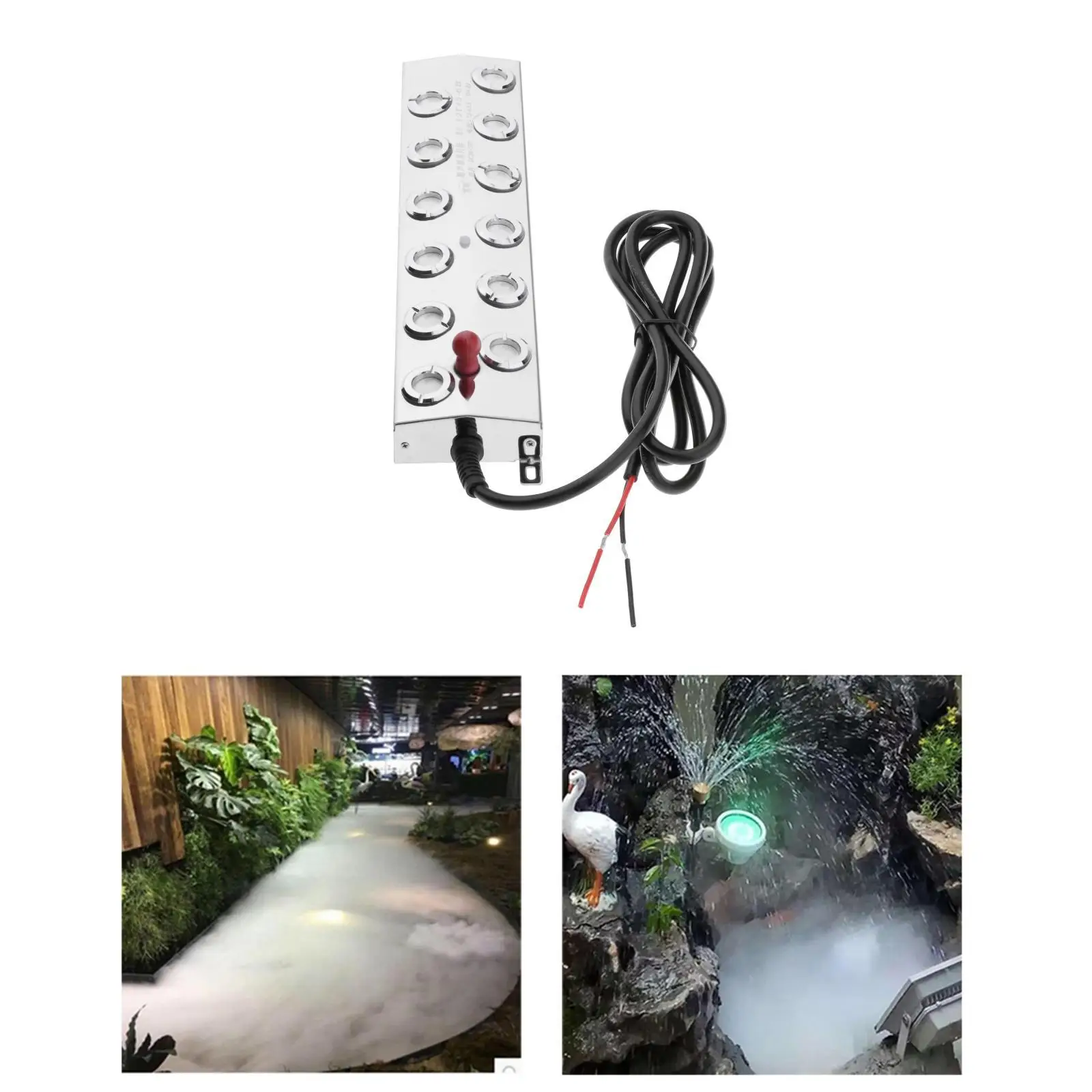 Ultrasonic Mist Fog Maker Swimming Pool Pond Fogger Atomizer Air Humidifier