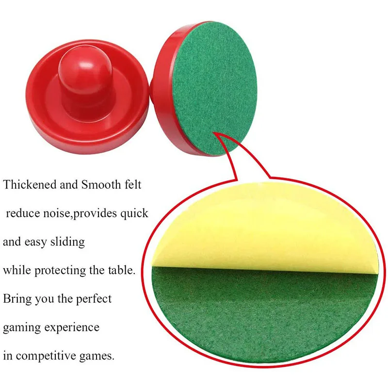 10 Stück 60 mm 74 mm 94 mm Air Hockey Tisch Filzschieber Ersatz Filzgleiter Getriebe – Detail 5