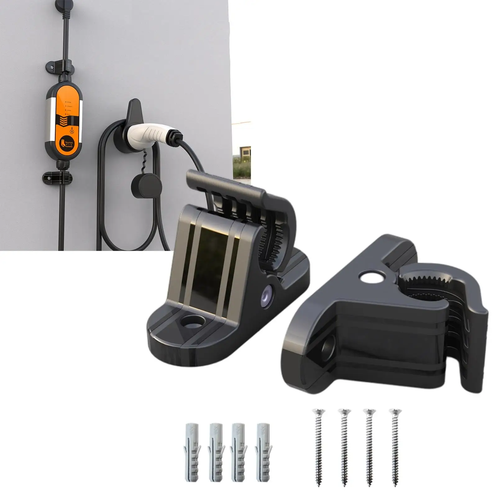 Charger Holder Wall-Mounted Portable Bracket Clamp for Electric Vehicle EV