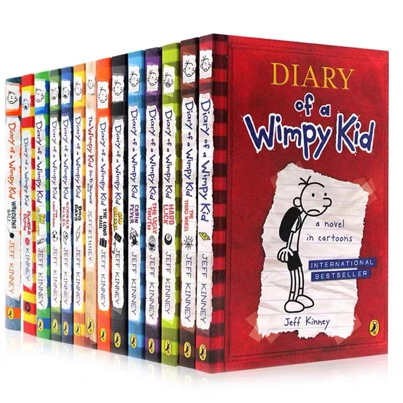 8 Bücher/Set 1-1469-16 Tagebuch von Wimpy Kid Englisch Buch Tagebuch von Wimpy Kid Kinder Fiction Bücher – Detail 1
