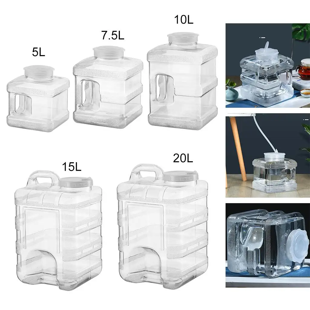 Portable Square Plastic Large Water Storage Bottle Bucket BPA Free Camping