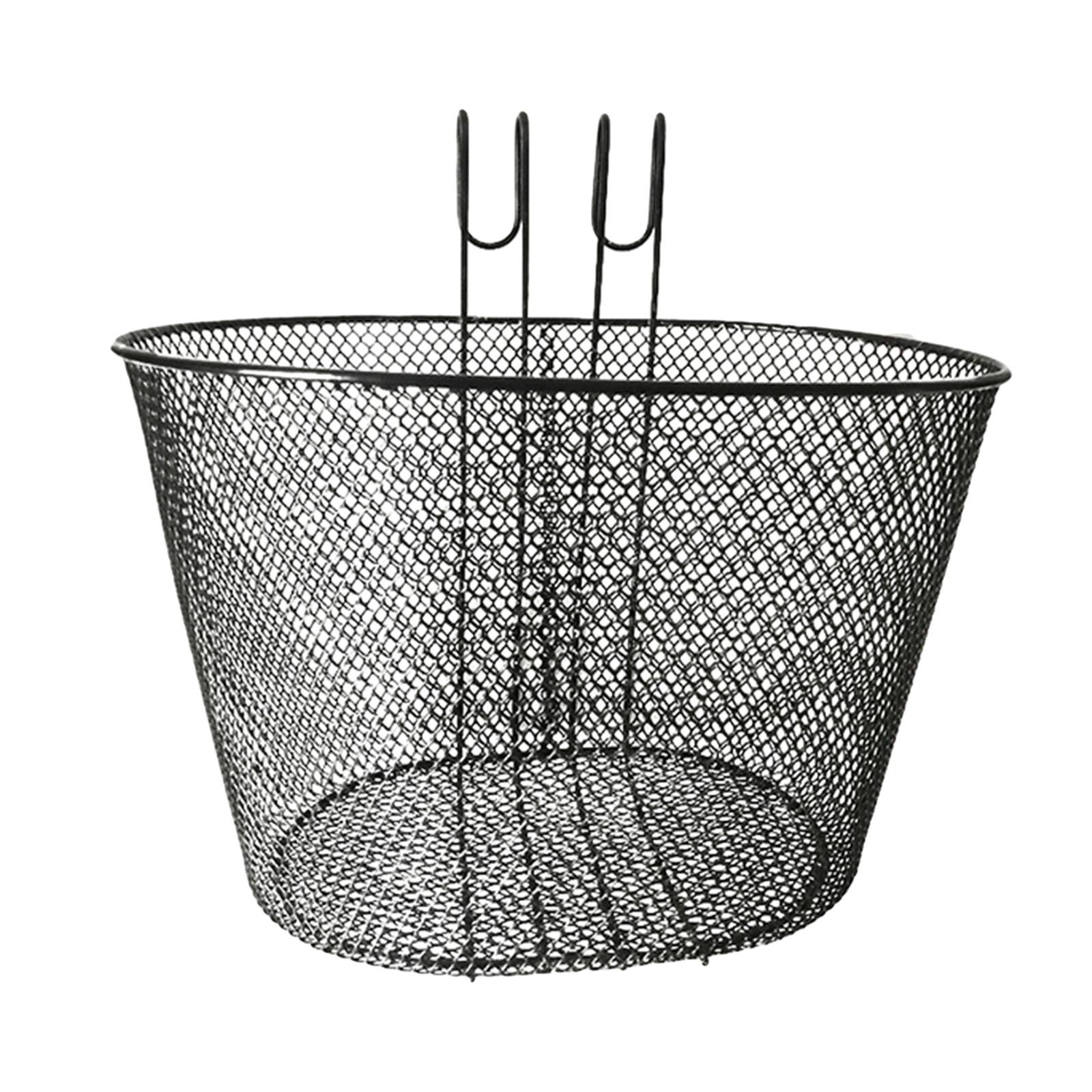 Iron Mesh Bike Bicycle Basket Quick Release Durable Portable for Mountain Bike Front Handlebar Adjustable Removable for Women