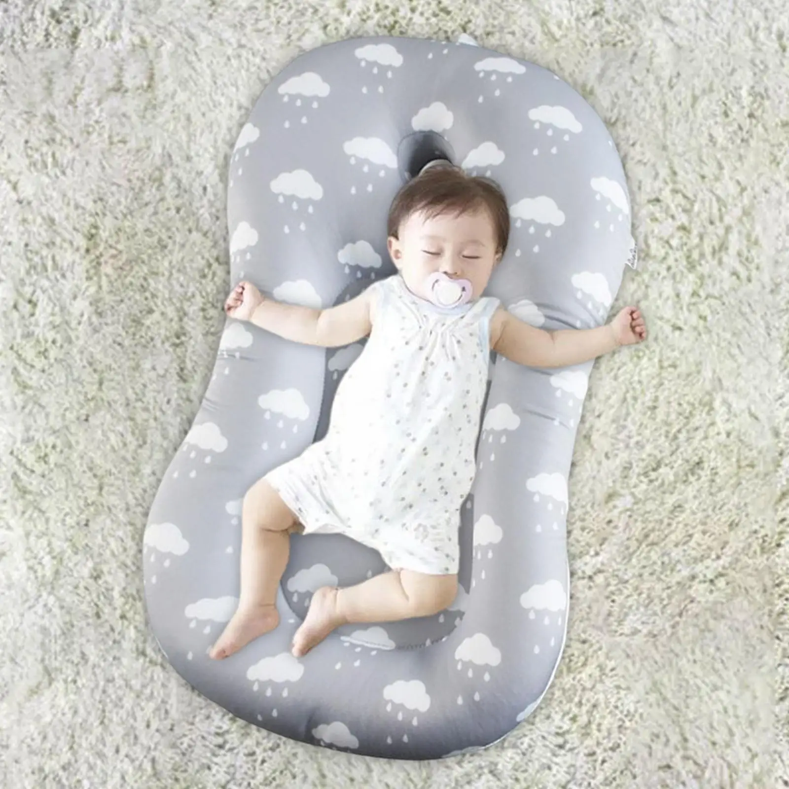 Baby Bath Mat Floating Quick Drying Hook Design Comfortable Baby Bath Cushion Pad Bath Supporter for Infant Newborn 0-12 Month