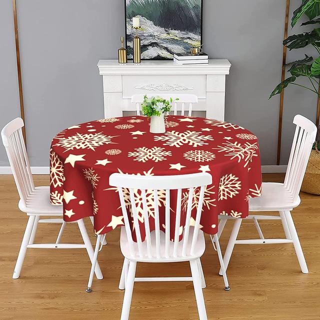 Pine Tree Branch Printed Christmas Tablecloth Cotton Kitchen Table Linens  Table Cloth Round Cover Dining Tassels Home Decoration - AliExpress