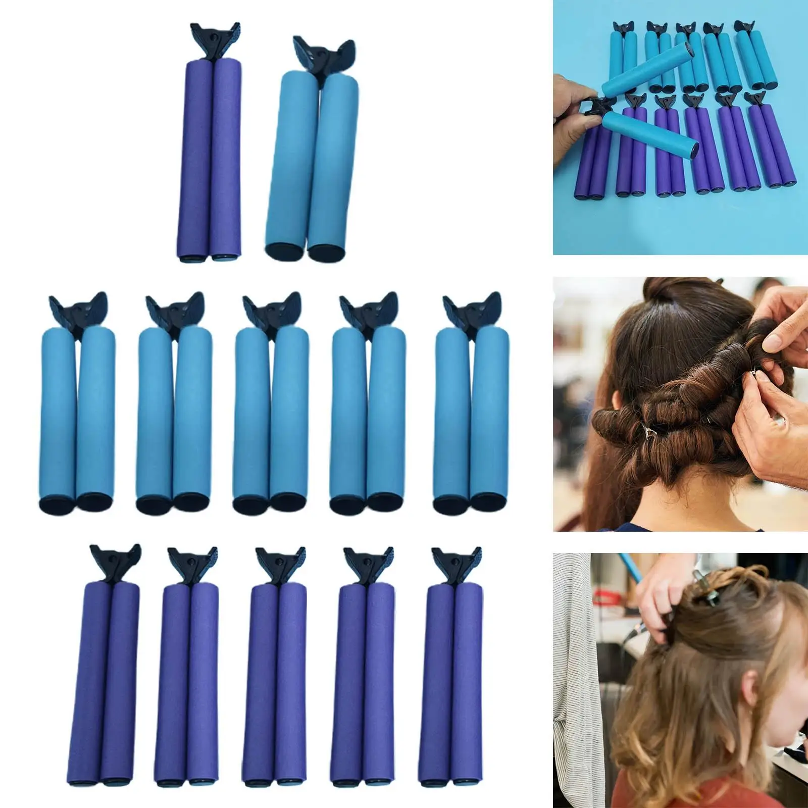 Het Insultion Clip 12 Pieces Hirdressing Clip Hirdressing Tools Without Trce Perm Fixing Sponge Clips for Beuty Slon