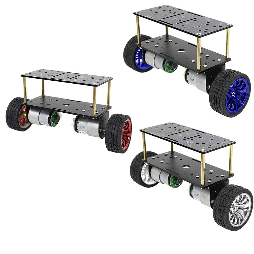 DC 12V Motor Double-deck 2-Wheeled Smart Robot Balancing Vehicle Chassis