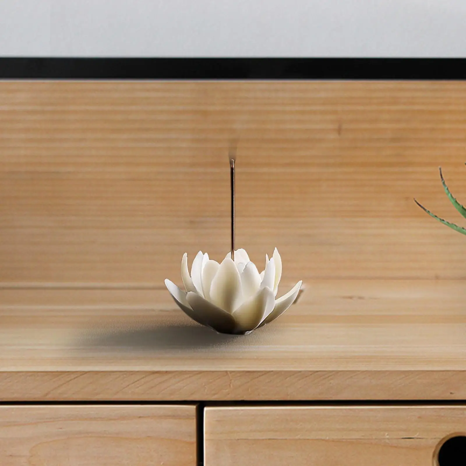Ceramic Lotus Incense Burner Home Decor Censer for Yoga Studio Teahouse