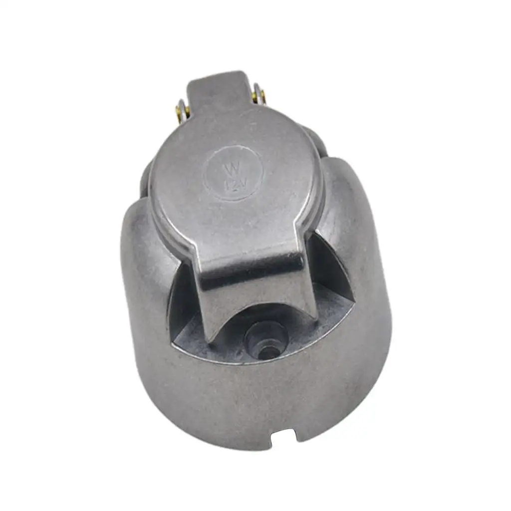 12V 7-Pin Connector Trailer Socket Heavy-Duty Round Wiring Connector Adapter Towbar Towing Truck Socket Car Accessories