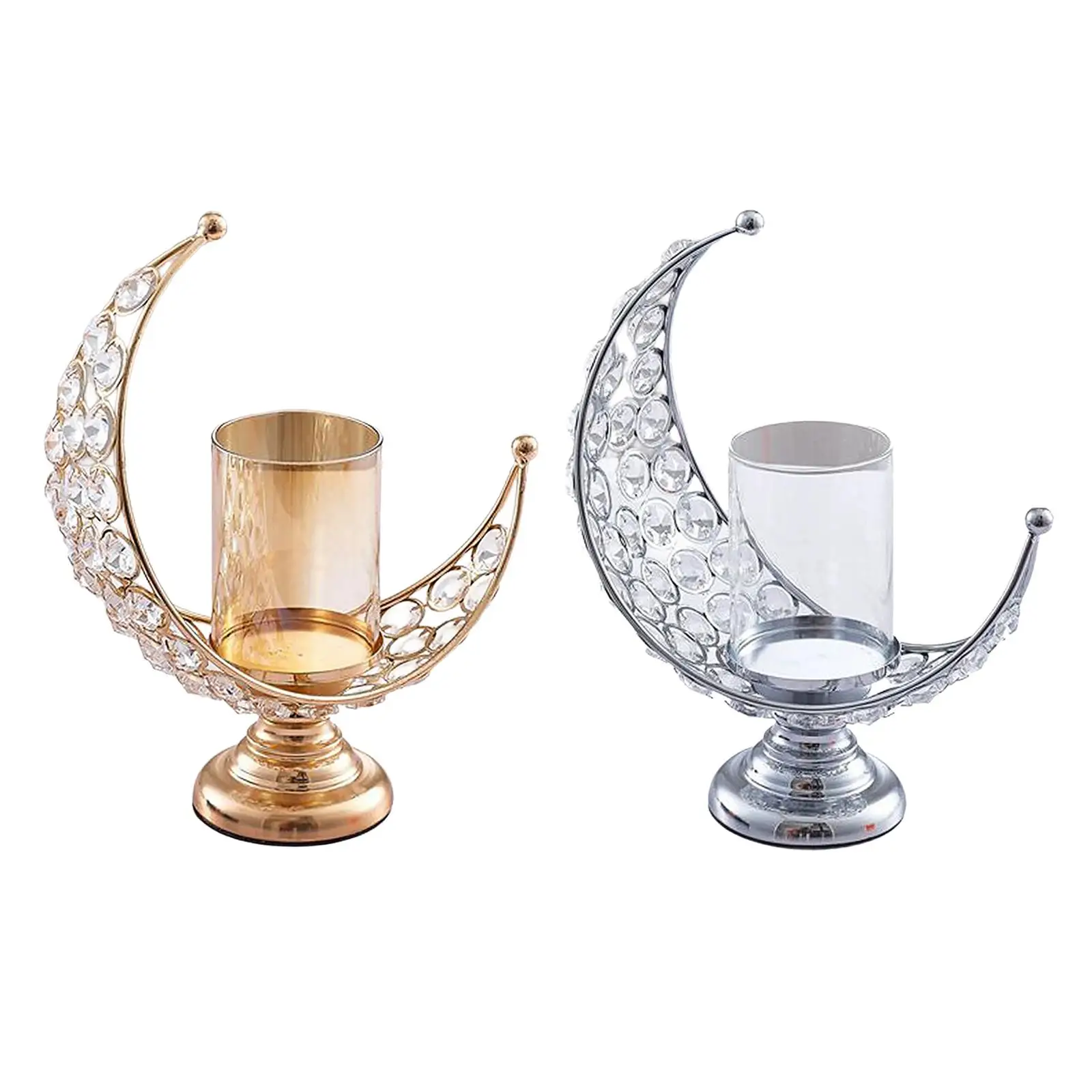Moon Shape Candlestick Holder Wedding Table Decoration Parties Candle Holder
