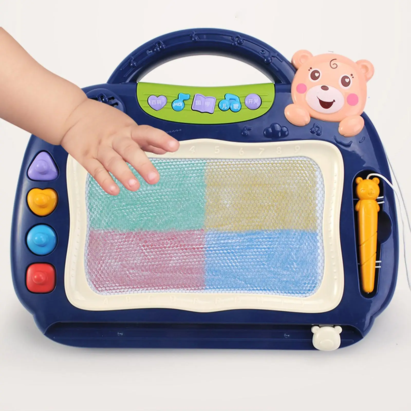 Magnetic Drawing Board Creative with 4 Stamps and Magnet Pen for Boys Girls