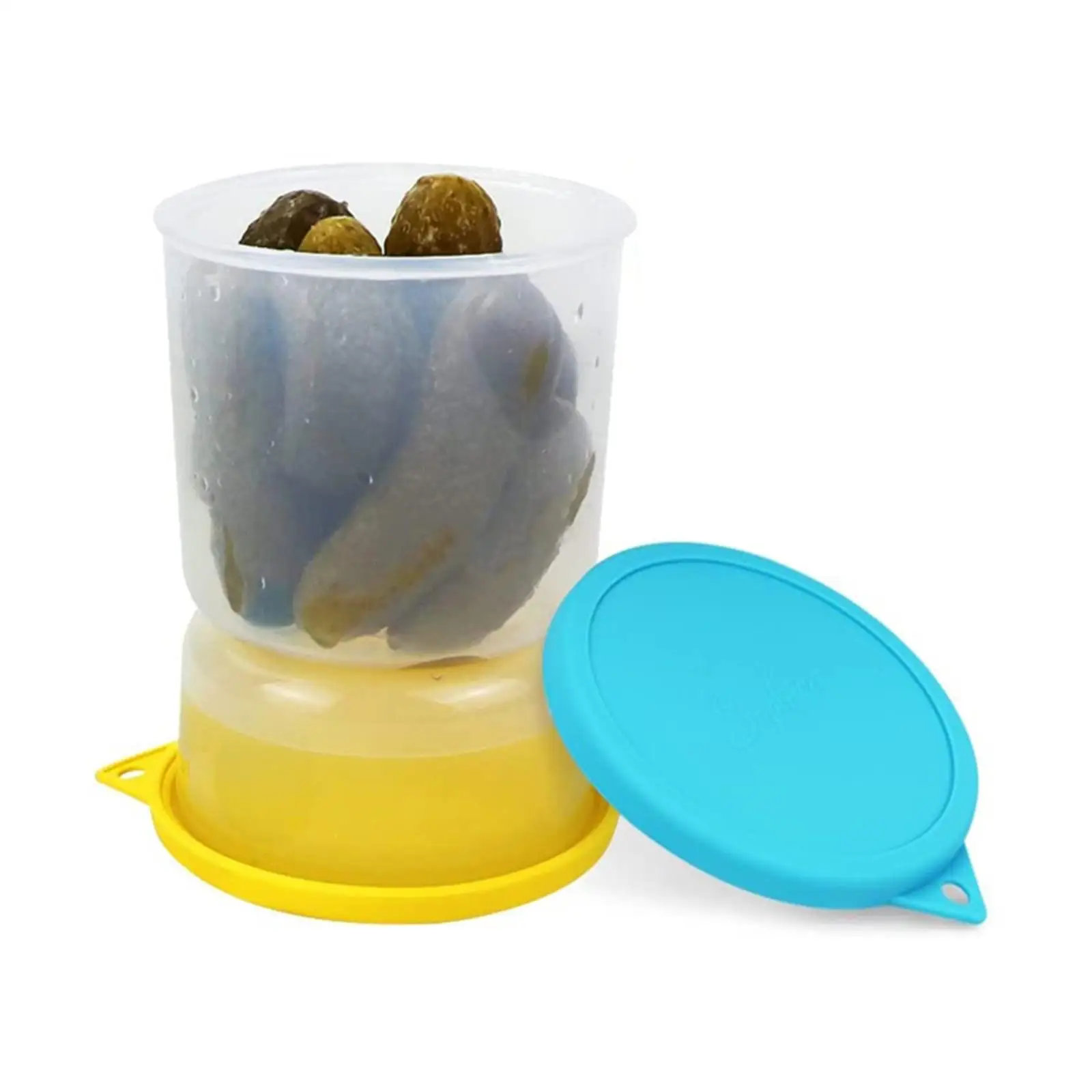 Pickle Jar Transparent Pickle and Olive Hourglass Jar for Fruits Okra Olives