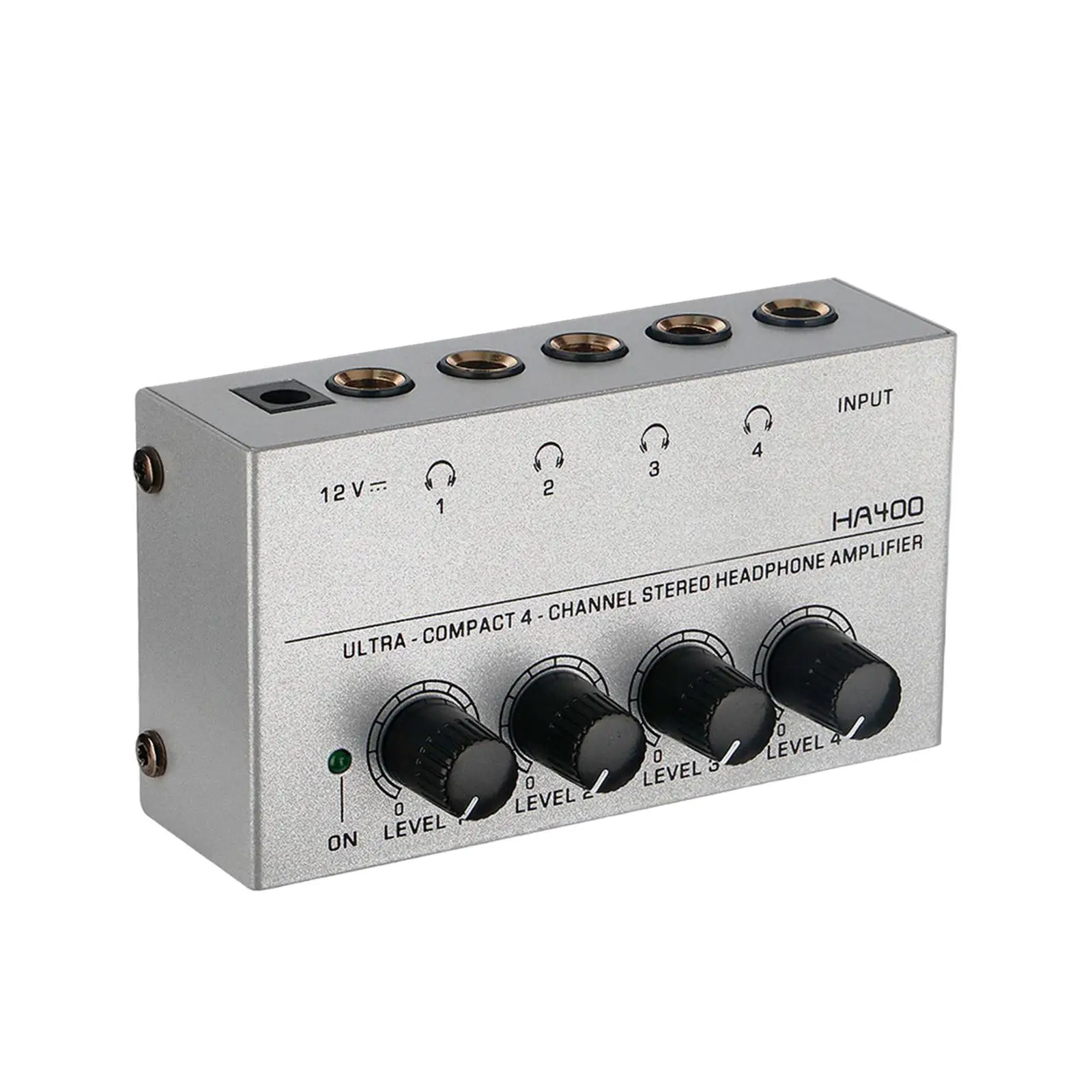 4 Channel Headphone Amp Sound Mixer Clear Sound Desktop Amp Stereo Compact for sound Reinforcement Home Recording Studio