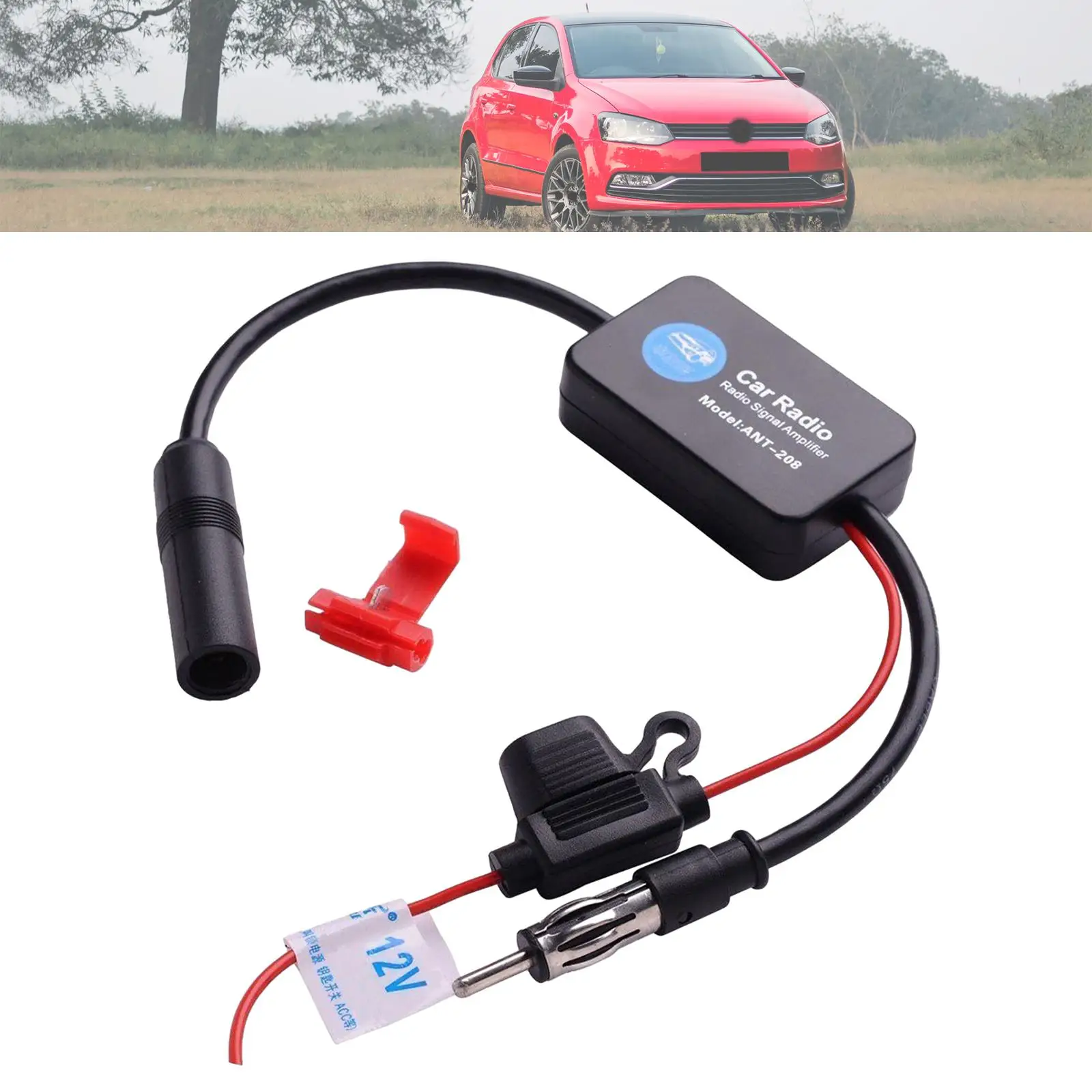 Fm Radio AM Antenna Signal Amp Amplifier Portable Accessories 12V Practical Booster for Marine Vehicle SUV Automotive Boat