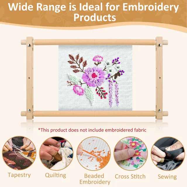 Embroidery Hoop Holder Handy Sewing Rectangle Scroll Frame Multifunctional  Cross Needle Stitching Sewing Adjustable Craft Frames - AliExpress
