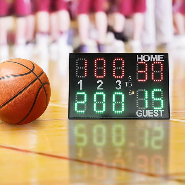 Basquetebol tempo cronômetro eletrônico placar futebol tênis de mesa  badminton jogo placar multi-função cartão de