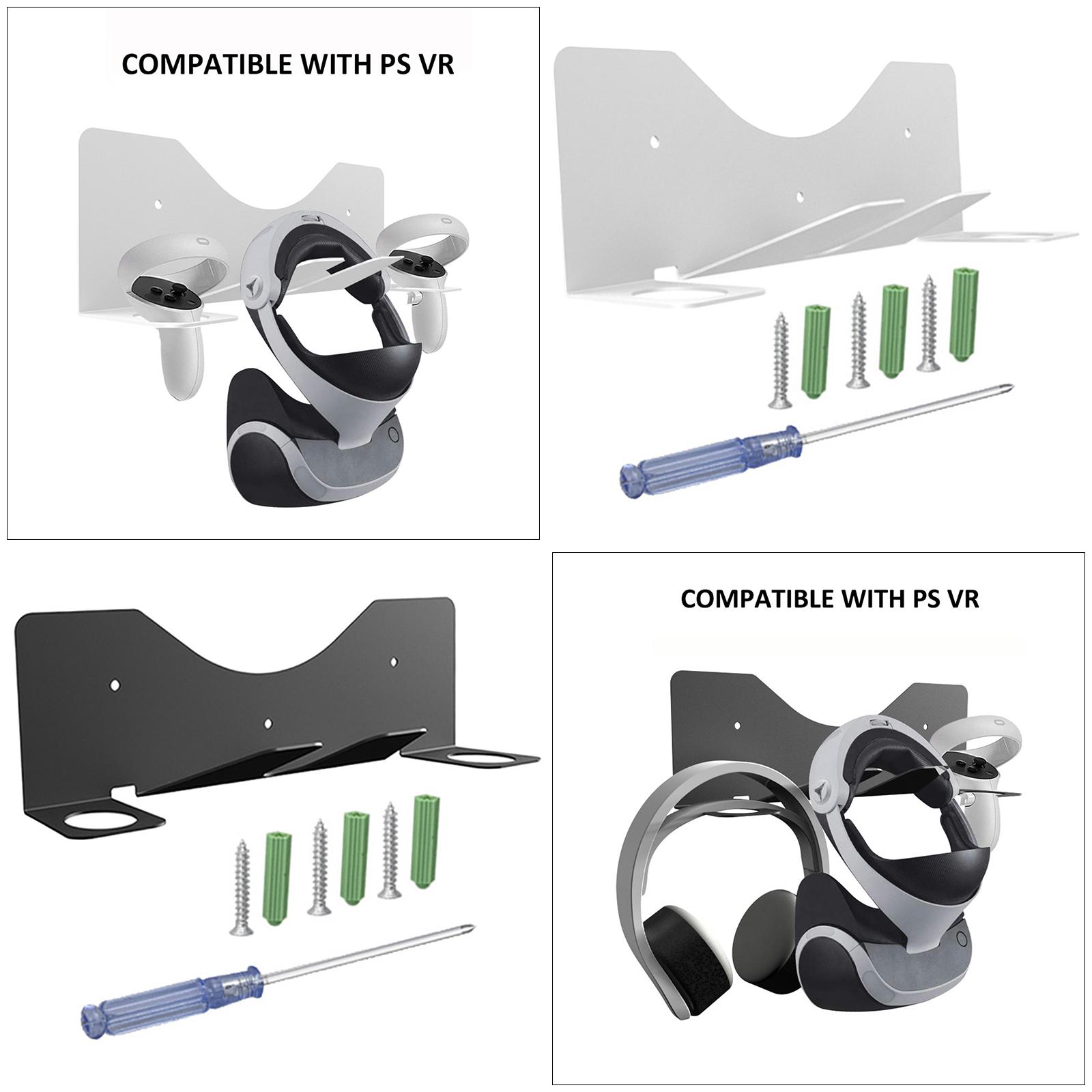 Metal VR Wall Mount Stand Save Space Organizer Hanger Holder for Quest 2 Headsets and Controllers