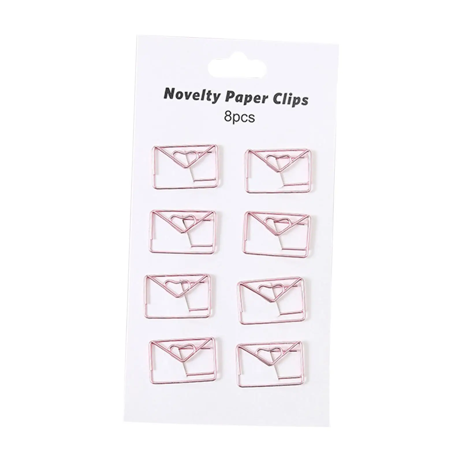 8Pcs Cute Paper Clips Metal Accessories for Invitation Card office files Gift