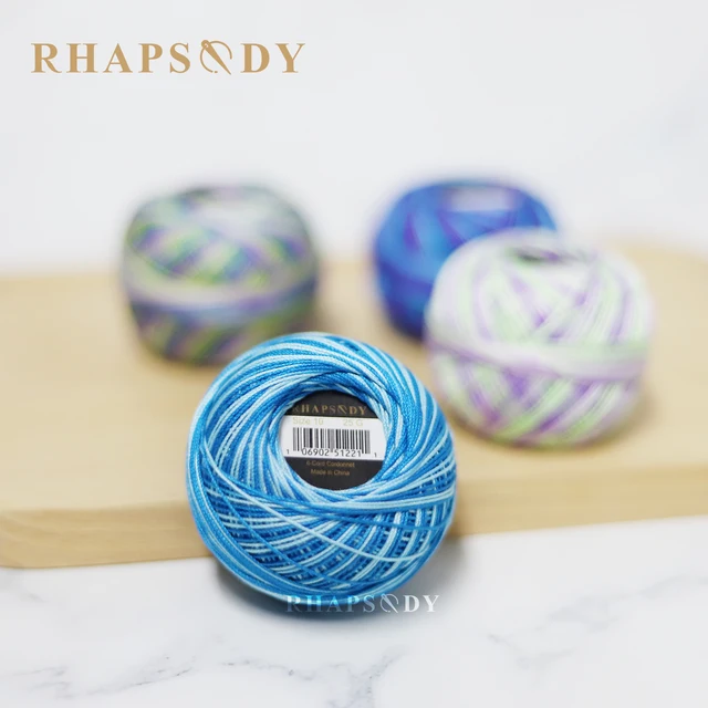 Rhapsody Premium Cotton Crochet Thread Size 40 for Tatting Needlepoint  Knitting Bobbin Lace Quilting Sewing Mercerized - AliExpress