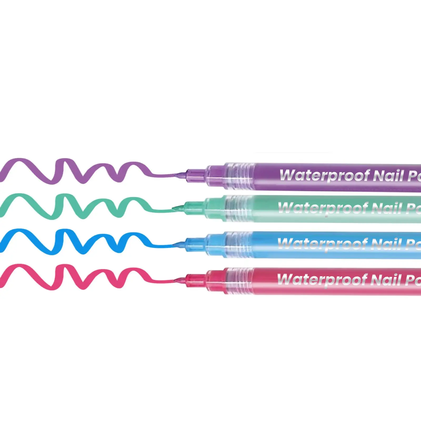 4x Waterproof Nail Polish Pen Nail Art Supplies Home Salon Use Drawing Painting Liner Nail Point Graffiti Dotting Pen