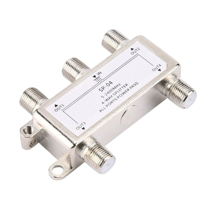 The Lord Of The Tools Répartiteur Coaxial 8 Voies 5-2400 MHz - Compatible RG6, Pour Signaux TV Satellite Et Internet