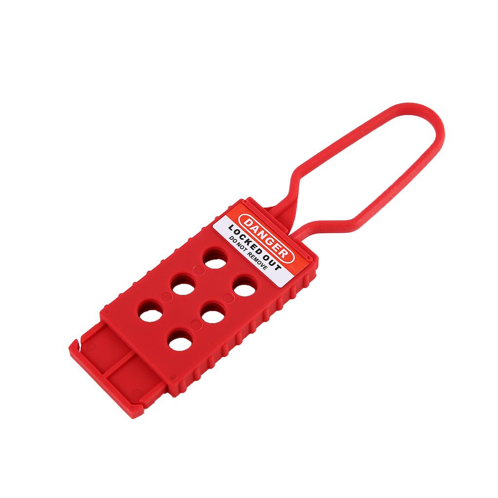 6-Hole Red Nylon  Insulated  Hasp Overall Size: 173  Mm / 6.8 X 1.7 Inches