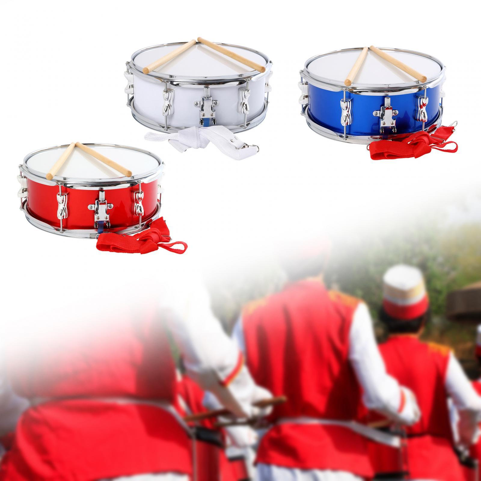 13inch Snare Drum with Shoulder Strap Percussion Instrument Musical Instruments for Children Beginners Kids Teens Boys Girls