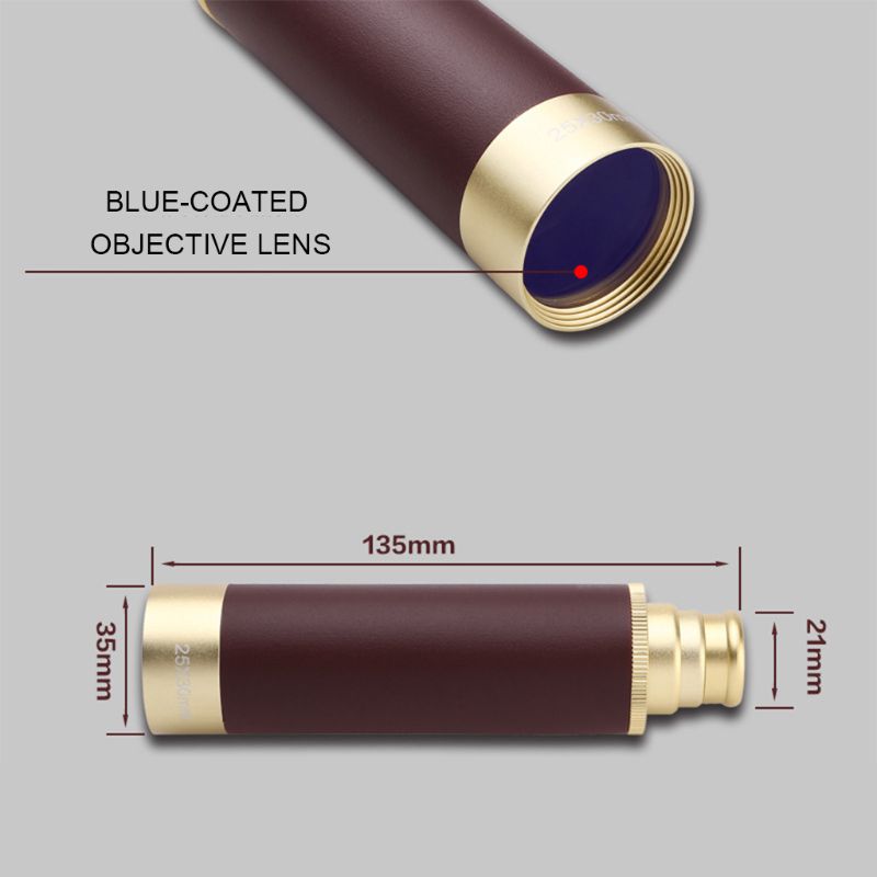 télescope de pirate monoculaire optique en laiton pour sortie de verre espion hd