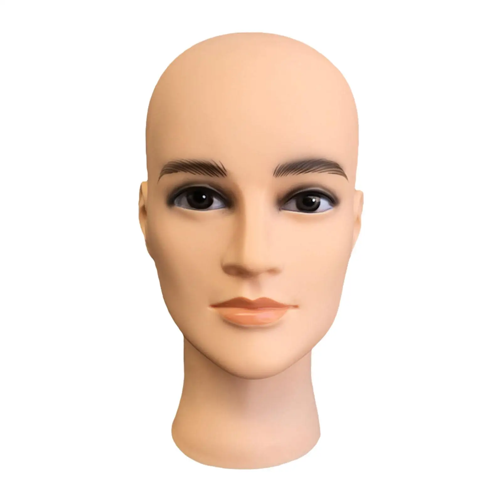 Wig Display Head Multifunctional Male Bald Mannequin Head Training Head for Hairpieces Caps Necklace Wigs Making Styling Jewelry