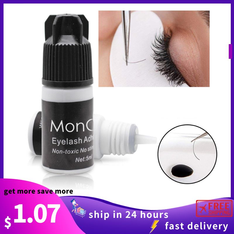 Best of 5ml False Eyelash Glue Quick Dry Dark-Black Waterproof Eyelash Extensions Glue Black Adhesive For Eyelashes Building Glue Reviews & Tips