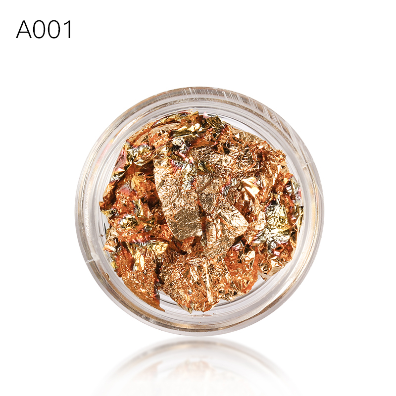 Description Picture 2 of itemGold Silver Colorful Nail Art Foil Paper Irregular Aluminum Nail Sticker Nail Art Accessories Glitter Gel Polish Nail Decoration