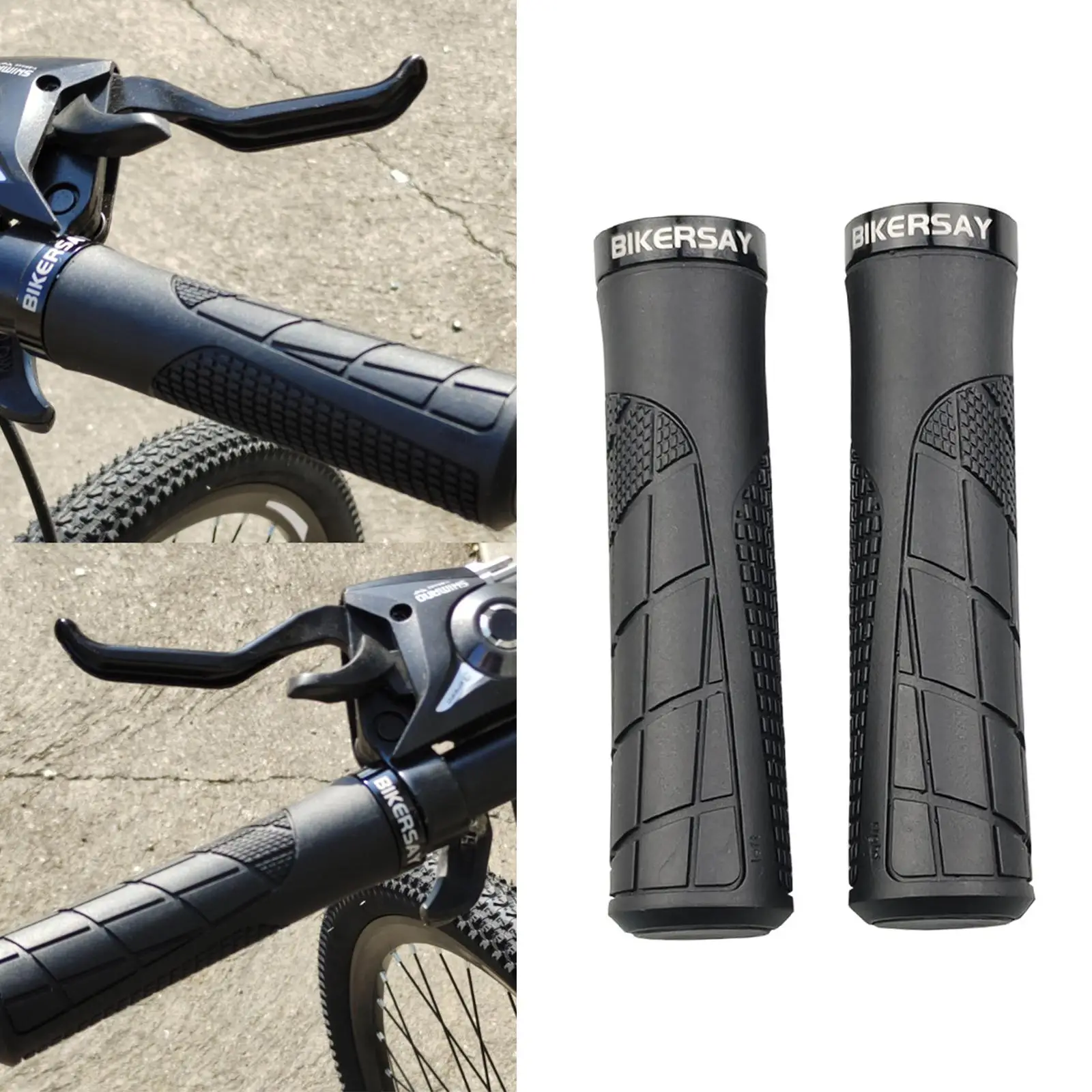 1 Pair Durable Bike Handlebar Grips Anti Slip BMX MTB Lock On 22.2 mm Rubber